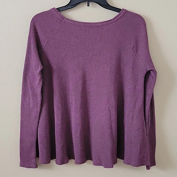 We The Free Purple Rockabilly Swing Thermal Waffle Knit Top - Size Small - Picture 5 of 7